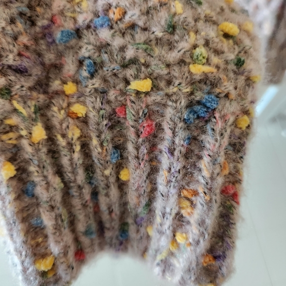 Nwot Harper Heritage Cable Knit Confetti Crewneck Sweater - Picture 5 of 9